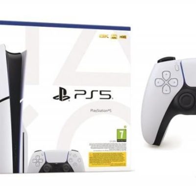 PS5 D Chassis igralna konzola + PS5 Dualsense White brezžični kontroler
